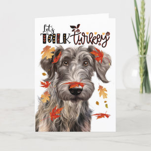 Cartes Pour Fêtes Annuelles Thanksgiving Scottish Deerhound Parlons de Turquie