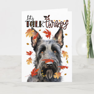 Cartes Pour Fêtes Annuelles Thanksgiving Scottish Terrier Dog Parlons Turquie