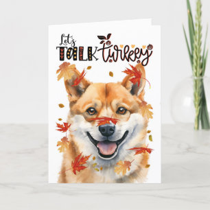 Cartes Pour Fêtes Annuelles Thanksgiving Shiba Inu Dog Parlons Turquie