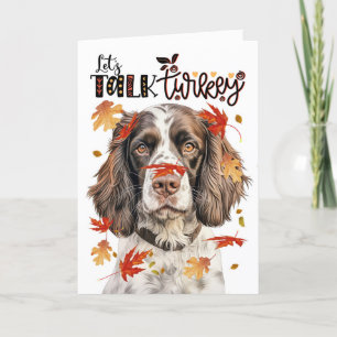Cartes Pour Fêtes Annuelles Thanksgiving Springer Dog Parlons de Turquie
