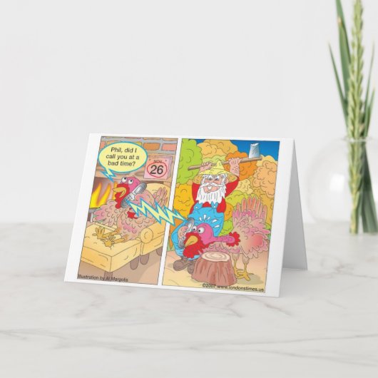 Cartes Pour Fêtes Annuelles Thanksgiving Turkey (Devant)