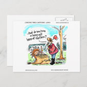 Cartes Pour Fêtes Annuelles Thanksgiving Turkey Living Will Drôle Cadeaux & Ca (Devant / Derrière)