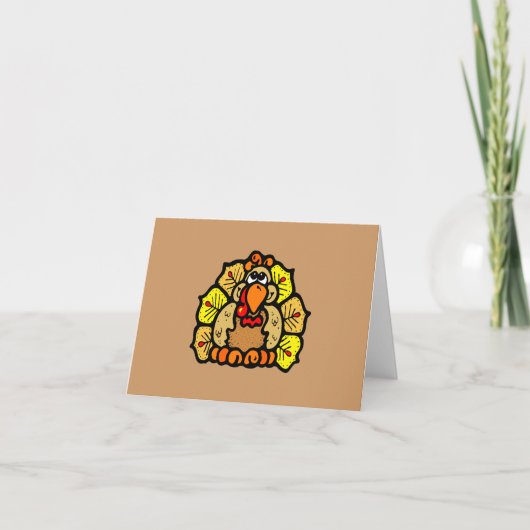 Cartes Pour Fêtes Annuelles Thanksgiving Turquie (Devant)