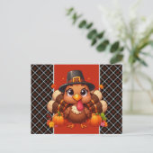 Cartes Pour Fêtes Annuelles Thanksgiving Turquie (Debout devant)