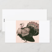Cartes Pour Fêtes Annuelles Thanksgiving Turquie (Devant / Derrière)