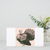 Cartes Pour Fêtes Annuelles Thanksgiving Turquie (Debout devant)