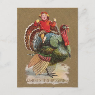Cartes Pour Fêtes Annuelles Thanksgiving Turquie Drôle salutations Vintages