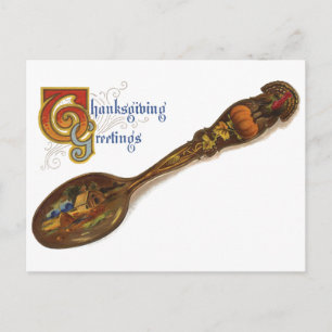 Cartes Pour Fêtes Annuelles Thanksgiving Turquie Spoon