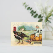 Cartes Pour Fêtes Annuelles Thanksgiving vintage (Debout devant)