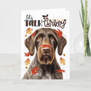 Cartes Pour Fêtes Annuelles Thanksgiving Wirehair Pointer Parlons Turquie