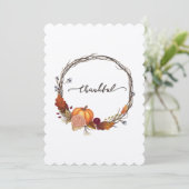 Cartes Pour Fêtes Annuelles Thanksgiving Wreath (Debout devant)
