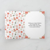 Cartes Pour Fêtes Annuelles Thé de Noël Rouge Joyeux Noël (Intérieur)