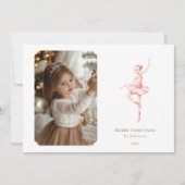 Cartes Pour Fêtes Annuelles The Nutcracker Christmas Ballerina Photo Card (Devant)