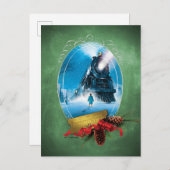 Cartes Pour Fêtes Annuelles The Polar Express | Arrivée du train encadrée pour (Devant / Derrière)