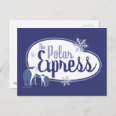 Cartes Pour Fêtes Annuelles The Polar Express | Graphisme Rétro Ours Polaires (Devant / Derrière)