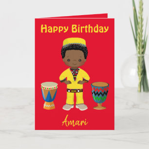 Cartes Pour Fêtes Annuelles Thème africain d'anniversaire