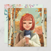 Cartes Pour Fêtes Annuelles Thème automne (Devant / Derrière)