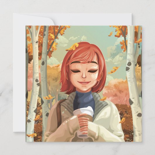 Cartes Pour Fêtes Annuelles Thème automne (Devant)