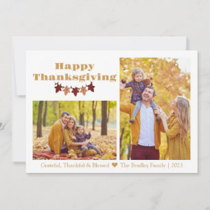 Cartes Pour Fêtes Annuelles Thème automne photo de la famille du Bon thanksg