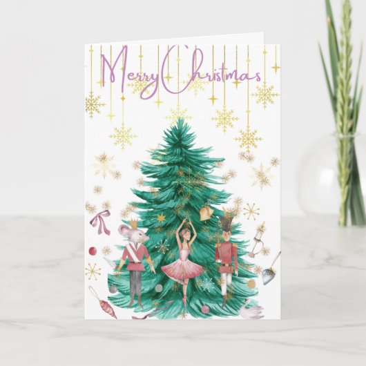 Cartes Pour Fêtes Annuelles Thème Casse-Noisette (Devant)