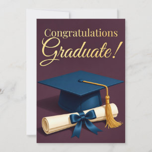 Cartes Pour Fêtes Annuelles Thème classique de cérémonie de remise des diplôme