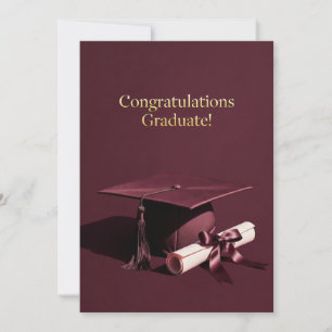 Cartes Pour Fêtes Annuelles Thème classique de cérémonie de remise des diplôme