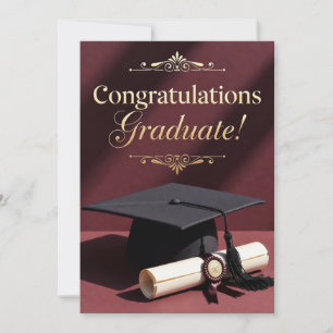 Cartes Pour Fêtes Annuelles Thème classique de cérémonie de remise des diplôme