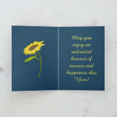 Cartes Pour Fêtes Annuelles Thème d'automne Rosh Hashanah Tournesol (Intérieur)