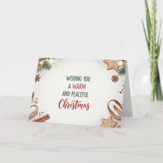 Cartes Pour Fêtes Annuelles Thème de cuisson de Noël cosy Message de fête chal