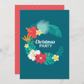 Cartes Pour Fêtes Annuelles Thème de fête de Noël hawaïenne (Devant / Derrière)