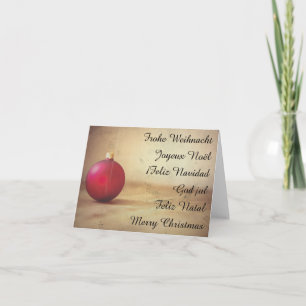 Cartes Pour Fêtes Annuelles thème de Noël avec boule de Noël