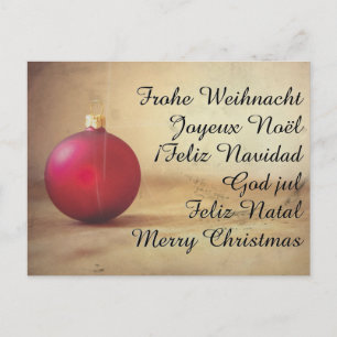 Cartes Pour Fêtes Annuelles thème de Noël avec boule de Noël