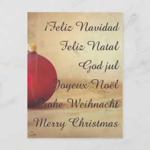 Cartes Pour Fêtes Annuelles thème de Noël avec boule de Noël