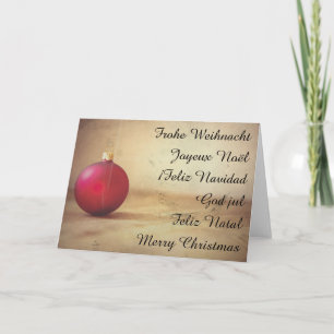 Cartes Pour Fêtes Annuelles thème de Noël avec boule de Noël