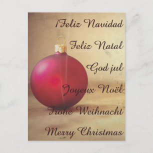 Cartes Pour Fêtes Annuelles thème de Noël avec boule de Noël