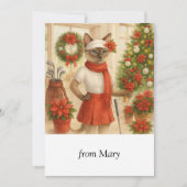Cartes Pour Fêtes Annuelles Thème de Noël de golf pour Cat Golfer (Devant)