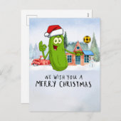 Cartes Pour Fêtes Annuelles Thème de Noël de Pickleball (Devant / Derrière)