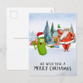 Cartes Pour Fêtes Annuelles Thème de Noël de Pickleball (Devant / Derrière)