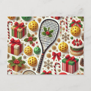 Cartes Pour Fêtes Annuelles Thème de Noël de Pickleball