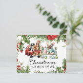 Cartes Pour Fêtes Annuelles Thème de Noël de tennis (Debout devant)