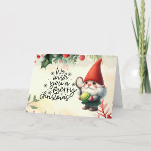 Cartes Pour Fêtes Annuelles Thème de Noël de tennis pour Joueur