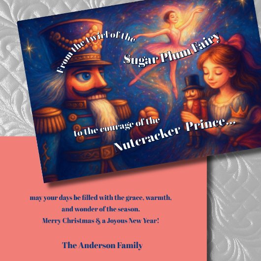 Cartes Pour Fêtes Annuelles Thème de Noël du ballet Nutcracker
