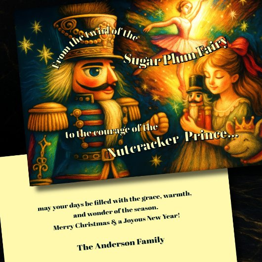 Cartes Pour Fêtes Annuelles Thème de Noël du ballet Nutcracker