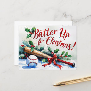 Cartes Pour Fêtes Annuelles Thème de Noël du baseball