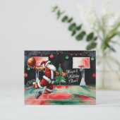 Cartes Pour Fêtes Annuelles Thème de Noël du basket-ball (Debout devant)