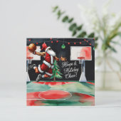 Cartes Pour Fêtes Annuelles Thème de Noël du basket-ball (Debout devant)
