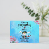Cartes Pour Fêtes Annuelles Thème de Noël du pilote (Debout devant)