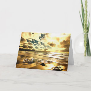 Cartes Pour Fêtes Annuelles Thème de Noël/plage, océan, vagues, sable, l'eau