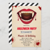 Cartes Pour Fêtes Annuelles Thème de Vampire halloween  (Devant / Derrière)