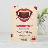 Cartes Pour Fêtes Annuelles Thème de Vampire halloween  (Debout devant)